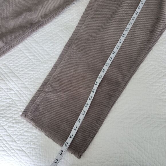LOFT The straight crop high rise corduroy Frey hem pants - Picture 6 of 16